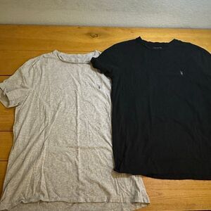 All saints t shirt lot large gray and black men’s